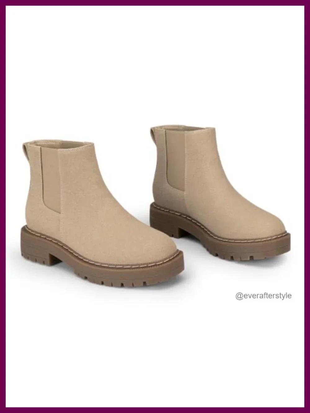 Women's Slip-On Platform Chelsea Ankle Boots Chunky Heel Suede